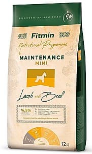 Hrană uscată pentru câini Fitmin Maintenance Mini Lamb&Beef 12kg