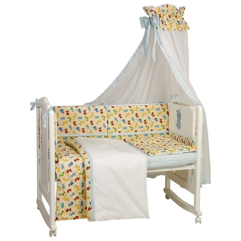 Lenjerie de pat Polini Kids Dogs 7 unităti Turquoise