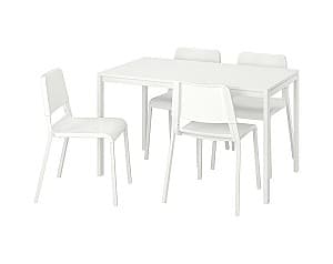 Set de masa si scaune IKEA Melltorp/Teodores White (4 scaune)