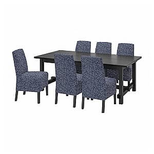 Set de masa si scaune IKEA Nordviken/Bergmung Ryrane albastru