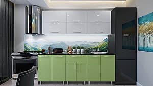 Set bucatarie PS Modern (High Gloss) 2m White/Green