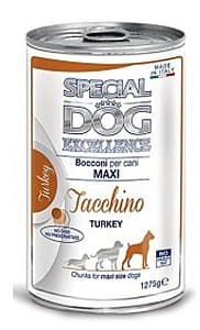 Hrană umedă pentru câini Special Dog EXCELLENCE CHUNKIES MAXI ADULT TURKEY 1275gr