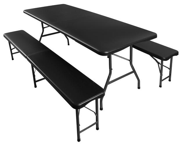 Set mobila de gradina Malatec Folding (Black)