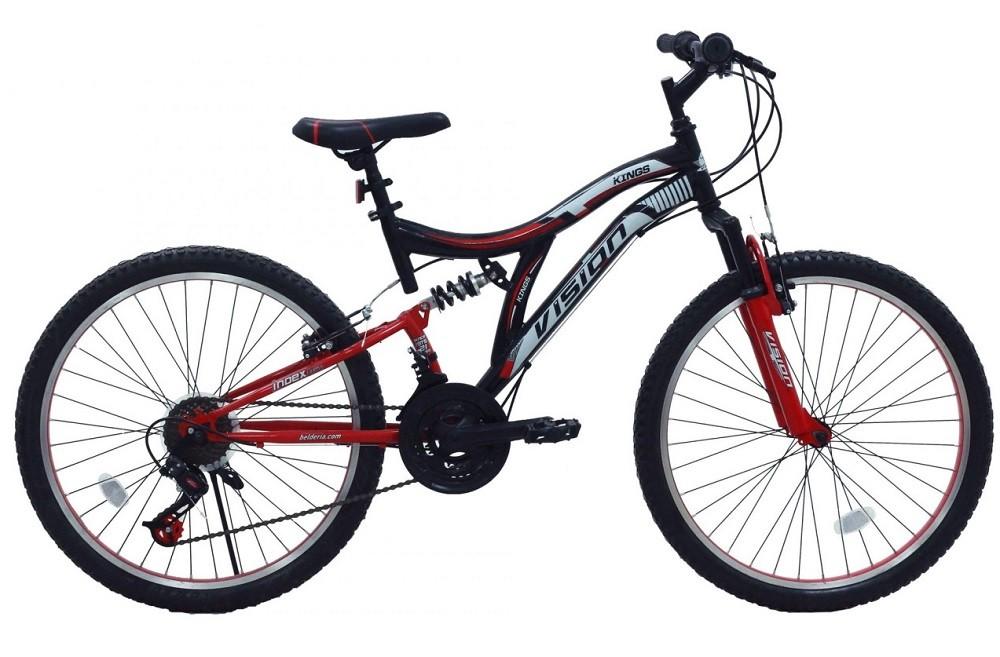 Bicicleta de munte Belderia Vision Kings R26 SKD Black/Red/Gray Light