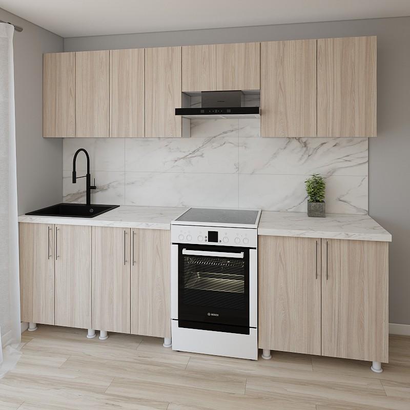 Set mobila bucatarie Smartex K1 260 cm Stejar Deschis