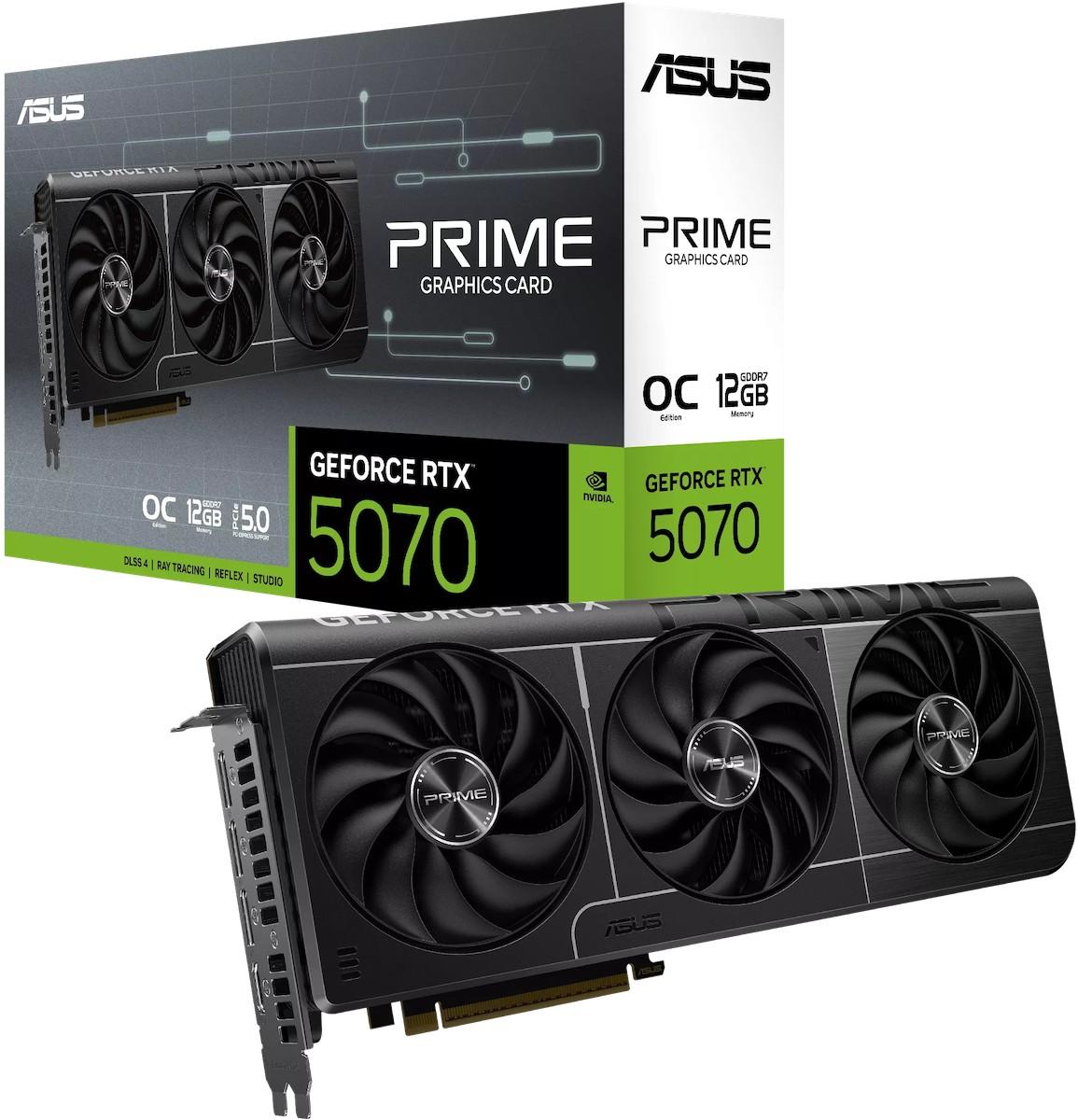 Видеокарта Asus Prime GeForce RTX 5070 Black OC Edition
