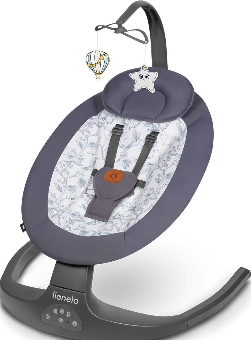 Шезлонг детский Lionelo Ralf Grey White (ENG)