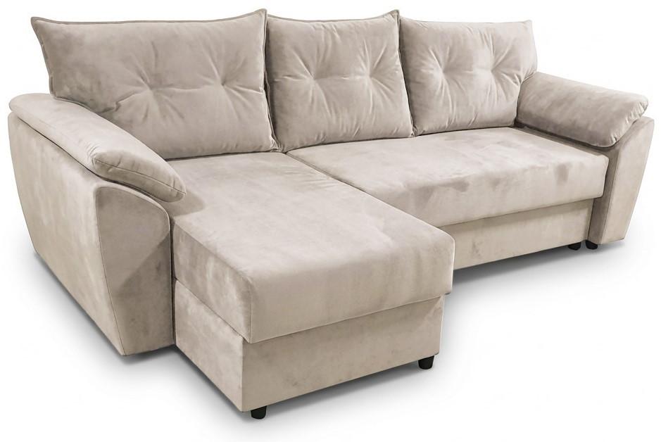 Угловой диван Aurus Viva 256x150 см (tick-tac) Бежевый