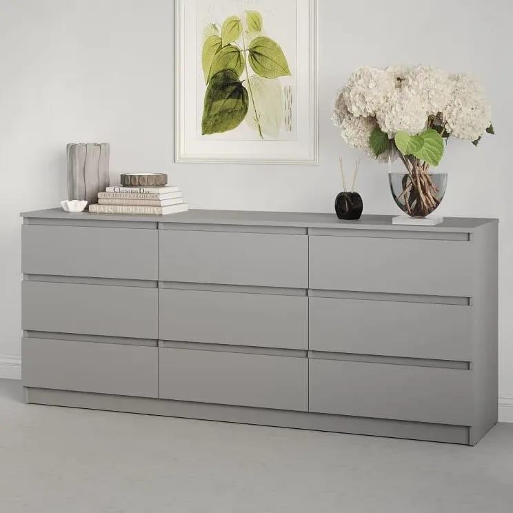Комод MBS Neo 9Ш (180x43x75.5 см) Серый