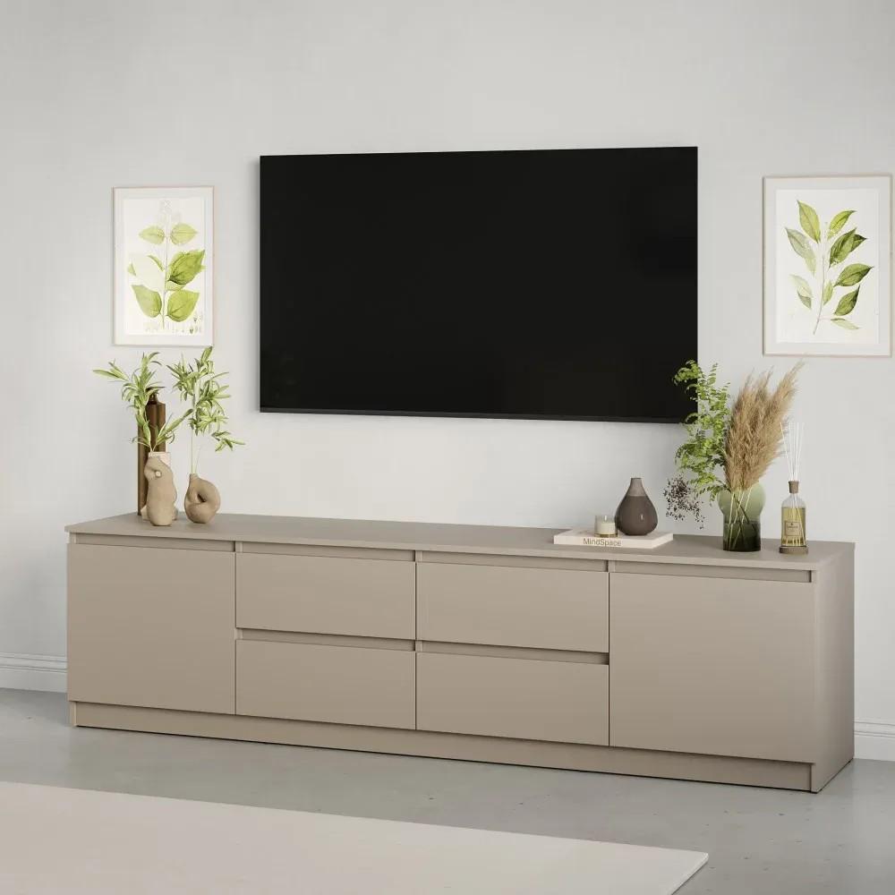 Tumba pentru televizor MBS Neo 4S2D (150x43x53 cm) Cașmir
